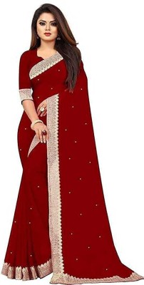 DESTY Self Design Bollywood Georgette Saree(Maroon)