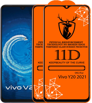 SBSPROTECTION Edge To Edge Tempered Glass for 11D Glass - Vivo V20 2021(Pack of 2)