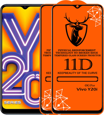 Express Buy Edge To Edge Tempered Glass for Vivo Y20i(Pack of 2)