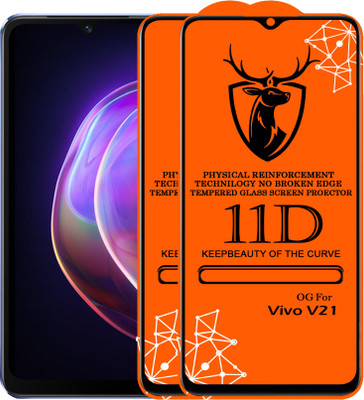 SBSPROTECTION Edge To Edge Tempered Glass for 11D Glass - Vivo V21(Pack of 2)