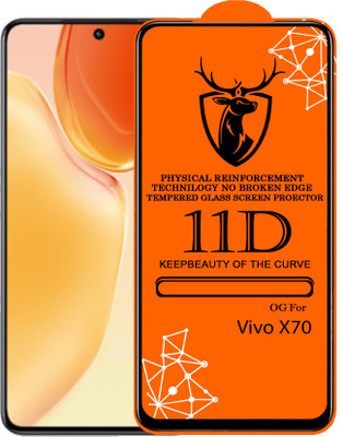 SBSPROTECTION Edge To Edge Tempered Glass for 11D Glass - Vivo X70(Pack of 1)