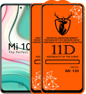 Express Buy Edge To Edge Tempered Glass for 11D Glass - Mi 10i(Pack of 2)