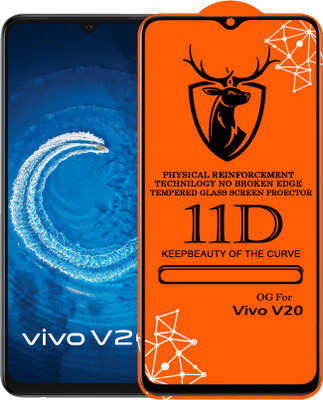Express Buy Edge To Edge Tempered Glass for Vivo V20(Pack of 1)
