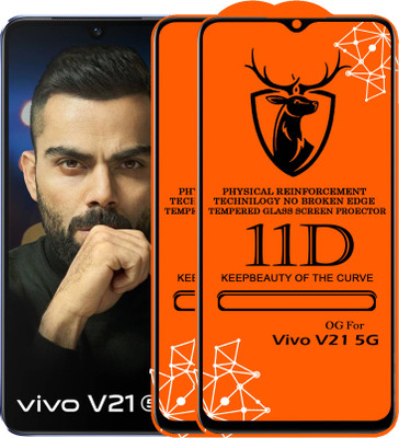 Express Buy Edge To Edge Tempered Glass for Vivo V21 5G(Pack of 2)