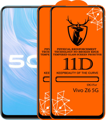 11D Edge To Edge Tempered Glass for 11D Glass - Vivo Z6 5G (Pack Of 2)(Pack of 2)