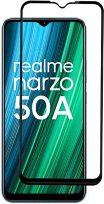 SRT Edge To Edge Tempered Glass for Realme Narzo 50A(Pack of 1)