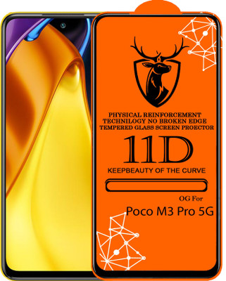 Express Buy Edge To Edge Tempered Glass for 11D Glass - Redmi POCO M3 PRO 5G(Pack of 1)