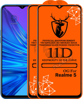 SBSPROTECTION Edge To Edge Tempered Glass for 11D Glass - Realme 5(Pack of 2)