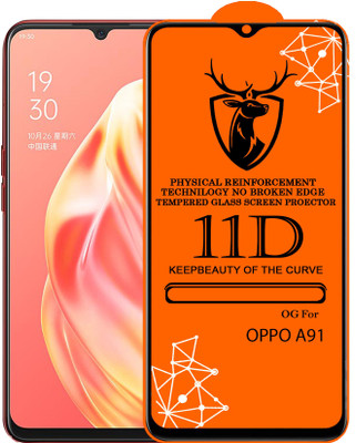 SBSPROTECTION Edge To Edge Tempered Glass for oppo A91(Pack of 1)