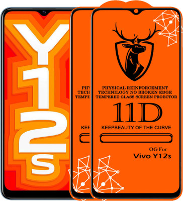 Express Buy Edge To Edge Tempered Glass for Vivo Y12s(Pack of 2)