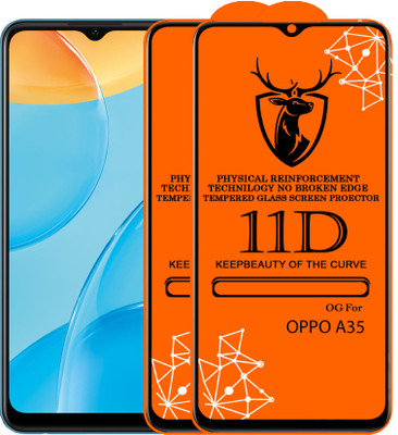 SBSPROTECTION Edge To Edge Tempered Glass for 11D Glass - oppo A35(Pack of 2)