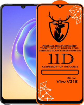Express Buy Edge To Edge Tempered Glass for 11D Glass - Vivo V21e(Pack of 1)