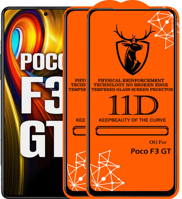 Express Buy Edge To Edge Tempered Glass for 11D Glass - Redmi POCO F3 GT(Pack of 2)