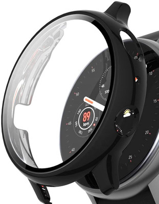 KAZUKI Front and Back Screen Guard for Samsung Galaxy Watch 4 40MM Screen Protector Case Shockproof Cover Thin Bumper Shell Protector (Black, 40MM)(Pack of 1)