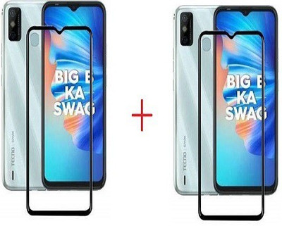 NIMMIKA ENTERPRISES Tempered Glass Guard for tecno spark 6 go/tecno spark go 2020 tempered glass 11d(Pack of 2)