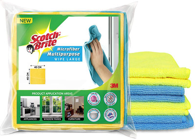 Scotch-Brite Multipurpose Wipe Wet and Dry Microfiber Cleaning Cloth(4 Units)