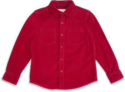 Pantaloons Junior Boys Solid Casual Red Shirt