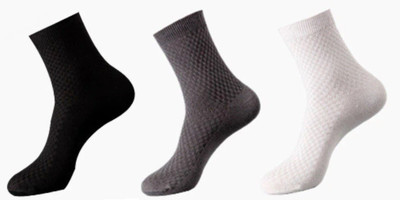 AlexVyan Men Solid Mid-Calf/Crew(Pack of 3)