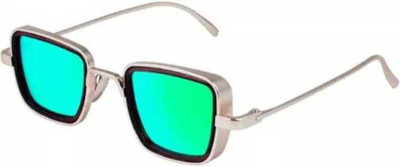Actn Rectangular Sunglasses(For Men & Women, Green)