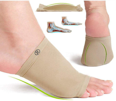 FoxGlow Arch Support Sleeve Cushion Heel Spurs Plantar Fasciitis Flat Feet Orthopaedic Pad Heel Support(Beige)