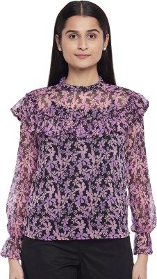 Honey By Pantaloons Casual Printed Women Purple Top