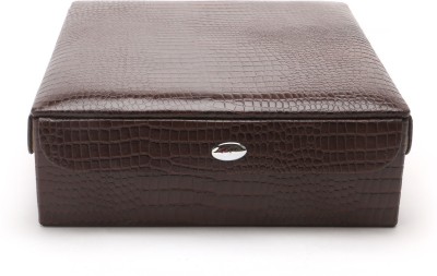 C Comfort Genuine Leather 4 Roll Bangle Box For Women Bangle Box Vanity Box(Brown)