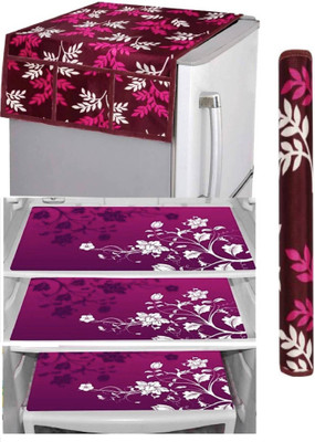LAPHINO Refrigerator  Cover(Width: 100 cm, PINK)