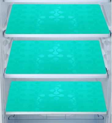 E-Retailer Fridge Mat(Width: 44 cm, Set of 3 Pcs Waterproof PVC Refrigerator Drawer Mats/Multi Purpose Mats, (Green, Size: 44x29 cm)