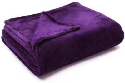 pgk Self Design Double Mink Blanket for  Heavy Winter(Silk, Purple)