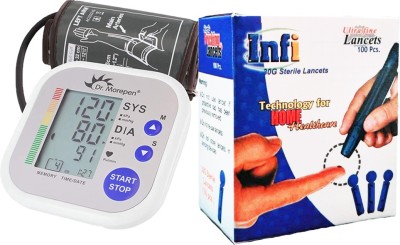 Dr. Morepen Healthcare Combo Of Dr Morepen Bp02 And Infi Lancets Only Bp02 Bp Monitor(Multicolor)