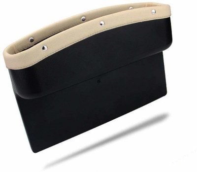 Automaze Seat Storage Pockets Box PU Leather Seat Gap Filler Organiser for Car Interior Car Side Seat Catcher(1 L)