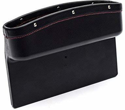 Automaze Car Seat Storage Pockets Box PU Leather Seat Gap Filler Organiser for Car Car Side Seat Catcher(1 L)
