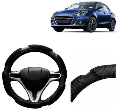 VOCADO Hand Stiched Steering Cover For Maruti Swift Dzire(Black, Leatherite)