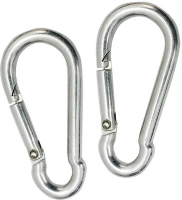 SSG Heavy Duty Snap Hook Pair, Hook Swing Connector Multipurpose Locking Carabiner(Silver)