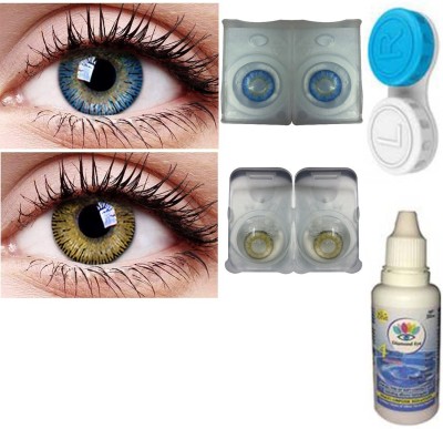 soft eye Weekly Disposable(0.0, Colored Contact Lenses, Pack of 4)