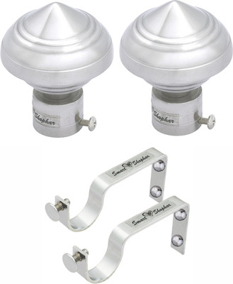Vaishnavi Auto Solution Silver Rod Rail Bracket(Pack of 2)