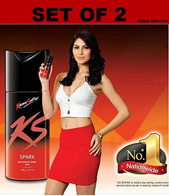 Kamasutra DEO SPARK EACH 150ML PK 2 Deodorant Spray  -  For Men(300 ml, Pack of 2)