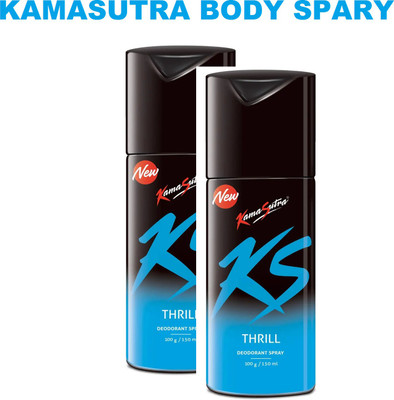 Kamasutra DEO THRILL EACH 150ML S__2 Deodorant Spray  -  For Men(300 ml, Pack of 2)