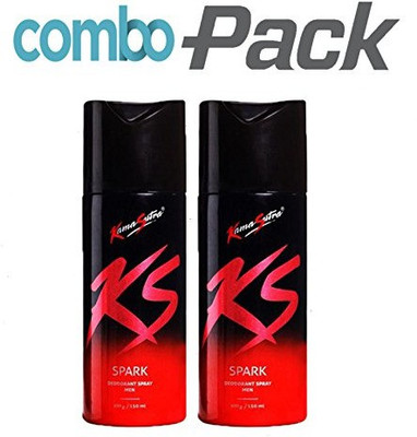 Kamasutra DEO SPARK EACH 150ML S2 Deodorant Spray  -  For Men(300 ml, Pack of 2)