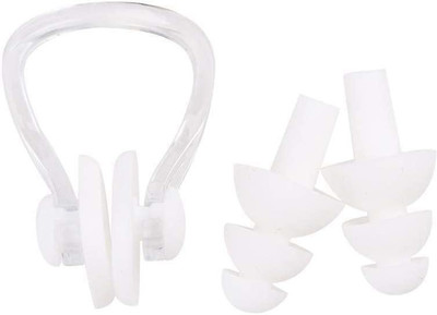 Digital Shoppy Swimming clip Ear Plug & Nose Clip(White)