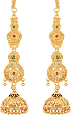 VIGHNAHARTA Vighnaharta Traditional Gold Plated Screw back alloy kanchain Jhumki Earring for Women and Girls {VFJ1465ERG} Alloy Earring Set