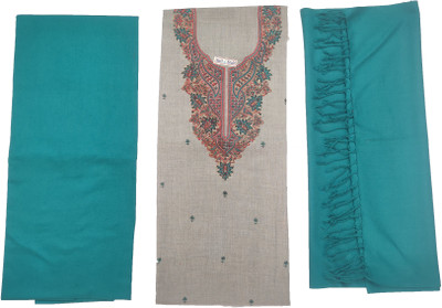 Vrinde Wool Embroidered Salwar Suit Material