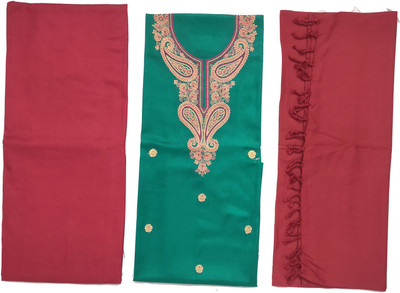 Vrinde Wool Embroidered Salwar Suit Material
