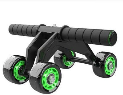 HACKERX Fitness AB Roller 4 Wheel Home Workout Machine Abdominal Carver Ab Exerciser(Green)