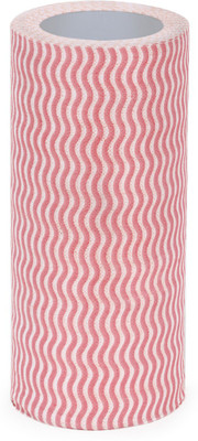 SIZI 2 Ply Zigzag Pink Reusable Non Woven Fabric Super Absorbent 80 Cleaning Wipes.(2 Ply, 80 Sheets)