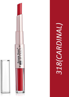 Seven Seas Lip Duo 2 In 1 Liquid Lipstick with Lipstick For Her(Cardinal, 3 ml)