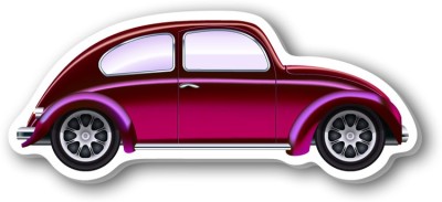 Regalocasila Toy Car Volkswagen Beetle Acrylic Kids Fridge Magnet Pack of 1