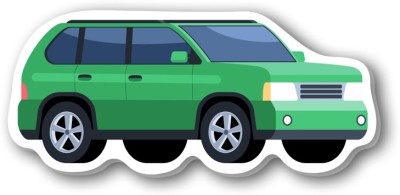 Regalocasila SUV Van Acrylic Kids Toys Fridge Magnet Pack of 1(Green)