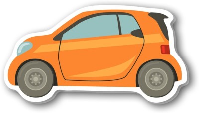 Regalocasila Subcompact Car Kids Toys Acrylic Home Décor Fridge Magnet Pack of 1(Orange)