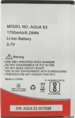 SUPERCART Mobile Battery For  Intex AQUA S3 3 Month Warranty